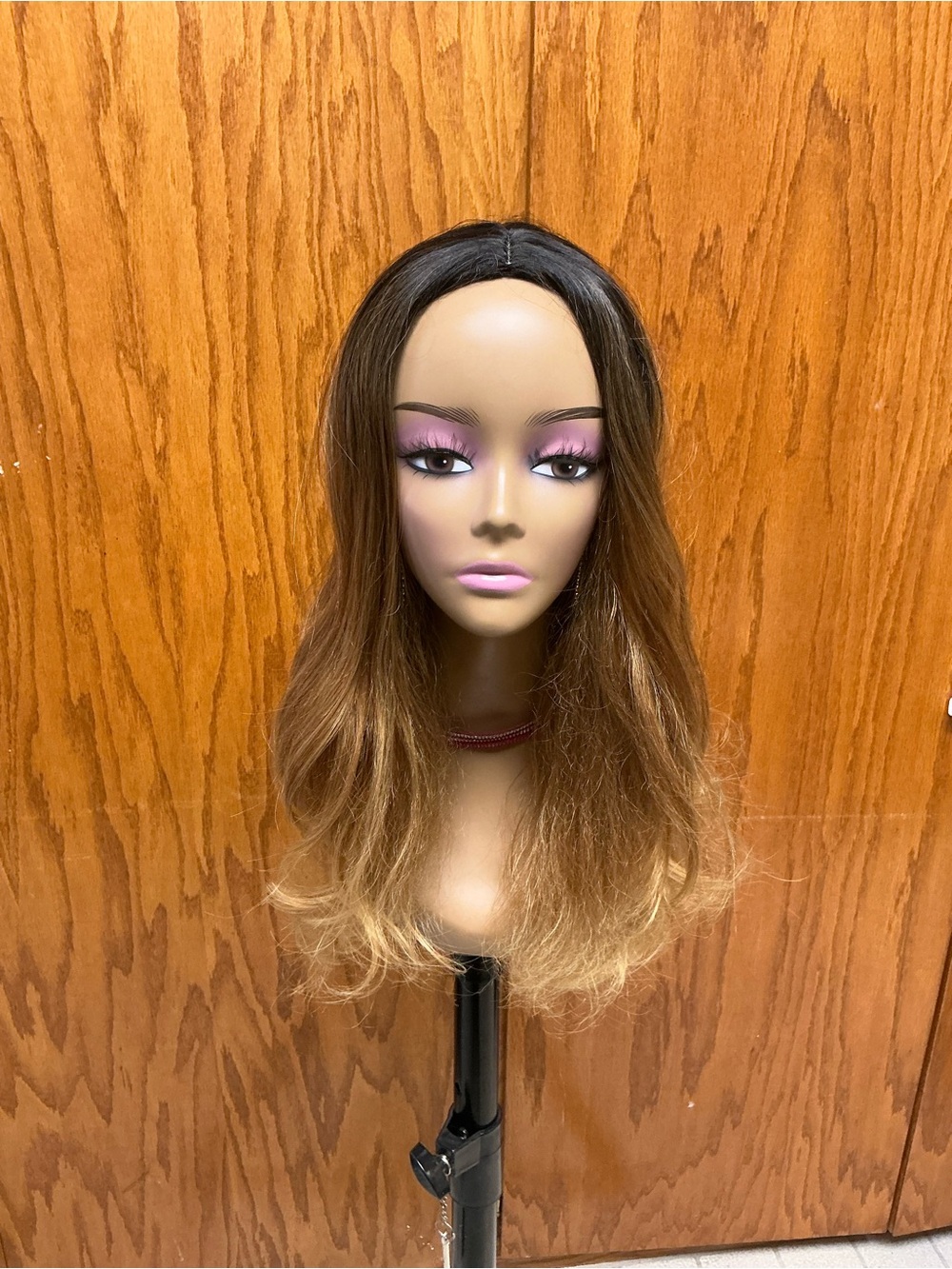 Women’s Ombre Brown to Blonde Synthetic Wig - Natural Fade